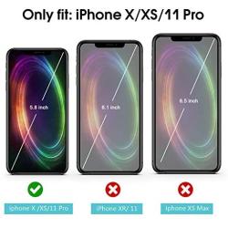 OTAO Privacy Screen Protector for iPhone 11 Pro/iPhone X/XS 5.8inch True 28°Anti Spy Tempered Glass Full-Coverage (2 -Pack)