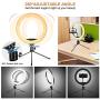 PEHESHE Ring Selfie LED Light 10" with Tripod Stand & Phone Holder Mini Dimmable Circle Light for Live Stream/Tiktok/YouTube/Makeup/Photography/Video 3 Light Modes 10 Brightness Level with Remote