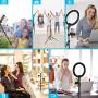 10" Selfie Ring Light with Extendable Tripod Stand & Cell Phone Holder for Live Streaming/Tiktok/Makeup, Yesker Led Ringlight for YouTube Video, Compatible with iPhone/Android