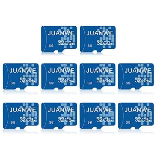 JUANWE 10 Pack 32GB Micro SD Card, Memory Card 32GB C10 TF Card High-Speed Card for Smartphone/Bluetooth Speaker/Tablet/PC/Camera (10 Pack)