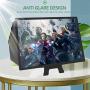 LAIKETE 12" 3D Mobile Phone Screen Magnifier, Anti-Blue Light Magnifying Phone Screen Amplifier for Movie, Video, Game, Full Coverage Foldable Holder Stand, Compatible All Smartphones