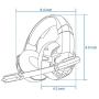 Cdycam Gaming Headset for PS4, PC, Xbox One Controller, Wired Gaming Chat Headphones with 7.1 Surround Sound, Noise-Cancellation Microphone, LED Blue Light Gaming Headset