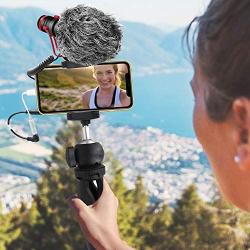 Smartphone Camera Video Microphone Kit,Tikysky ASMR Microphone for YouTube Windscreen 3.5mm Jack External Mic for Phone iPhone Samsung DSLR Canon Nikon with Mini Tripod