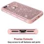 iPhone 8 Plus Case, iPhone 7 Plus Case, Hython Heavy Duty Defender Protective Case Bling Glitter Sparkle Hard Shell Armor Hybrid Shockproof Rubber Bumper Cover for iPhone 7 Plus and 8 Plus, Rose Gold