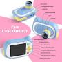 Kids Digital Camera,Koolertron Upgraded 15MP 4K Compact Starter Camera Mini Video Player Recorder & 200X Magnifier Digital Microscope 32GB TF Card for Children 3-10 Years Old Boys Girls