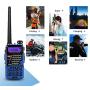 BAOFENG UV-5R Plus Qualette 5W Dual Band Two Way Radio Walkie Talkies (Royal Blue)