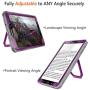 Fintie Case for Samsung Galaxy Tab A 10.1 (2016 NO S Pen Version), [Tuatara Magic Ring] 360 Rotating Multi-Functional Grip Stand Shockproof Cover Built-in Screen Protector, Purple