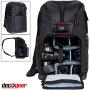 Deco Gear DSLR Camera Backpack, Customizable Compartments for Cameras, Lenses, Accessories & 15 Laptop, Weather Protective, Perfect for Canon Nikon & Sony Photographers (Turns Into Sling Bag)