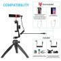 Video Microphone, SAMTIAN Camera Smartphone VideoMicro Kit with Shock Mount, Mini Tripod, Shotgun Interview Microphone for Canon Nikon Sony iPhone Android Samsung Camera Vloging YouTube