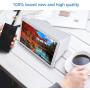 Mobile Phone Screen Magnifier, Universal 12 Inch Mobile Phone 3D Retractable Amplifier Screen Magnifier, Retractable High Definition Screen Amplifier Enlarged Expander(White)