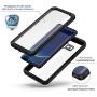 Lanhiem Galaxy S8 Case, IP68 Waterproof Dustproof Shockproof Case with Built-in Screen Protector, Full Body Sealed Underwater Protective Cover for Samsung Galaxy S8 (Black)
