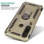 CasemartUSA Phone Case for [Motorola Moto G Power (XT2041)], [Ring Series][Gold] Full Rotating Metal Ring Cover with Kickstand (Tracfone, Straight Talk, Simple Mobile, Consumer Cellular)