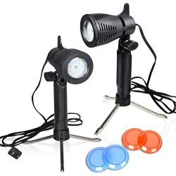 Emart Photography LED Continuous Light Lamp 5500K Portable Camera Photo Lighting for Table Top Studio - 2 Sets