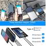 Solar Charger 26800mAh, Solar Power Bank, Portable Charger Battery Pack with 3 Outputs & 2 Inputs(Micro USB ＆ Type-C) Huge Capacity Backup Battery Compatible Smartphone, Tablet and More