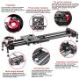 IFOOTAGE 31" Carbon Fiber Camera Slider Track Video Stabilizer Rail 6 Bearings Professional DSLR Camera DV Video Camcorder Film Photography, Load up to 15.5 pounds - Shark Slider S1(S1S)