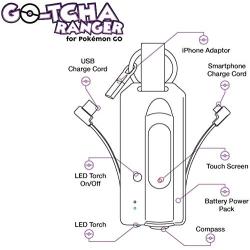 Go-Tcha Ranger LED Touch Screen for Pokémon Go Plus Accessory for Iphone/Android