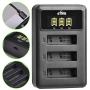 NP-BX1 Battery (3-Pack) and 3-Channel LED Charger for Sony Cyber-Shot DSC-RX100,DSC-RX100 II,DSC-RX100M II,DSC-RX100 III,DSC-RX100 IV,DSC-RX100 V,DSC-RX100 VII HX50V, HX60V, HX80V, HX90