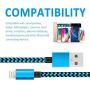 WUYA iPhone Charger MFi Certified 5 Pack - 6FT Lightning Cable Nylon Woven High Speed Data Sync Cord Compatible iPhone 11 Pro X XR max 8 7 6 6s Plus 5 SE - Color