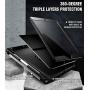 Poetic Explorer Series Designed for Apple iPad 10.2 2019, 7th Generation, Full Body Triple Layers Tough 360 Degree Stand Folio Cover case with Built-in Screen Protector and Pencil Holder, Black