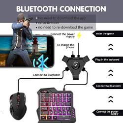 for The Bluetooth Gamepad Game Controller Mouse Keyboard Converter ADF Adapter Mobile to iOS Android Phone for PC Plug and Play