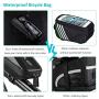 FlexDin Bike Frame Bag Waterproof Bicycle Top Tube Bag EVA Shell Shockproof Front Handlebar Pouch Holder for Cycling Accessories