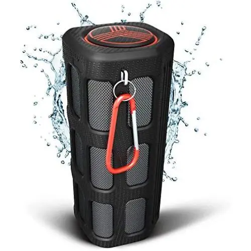 TREBLAB FX100 - Extreme Bluetooth Speaker - Loud, Rugged for Outdoors, Shockproof, Waterproof IPX4, Built-In 7000mAh Power Bank, HD Audio w/ Deep Bass, Portable Wireless Blue Tooth Microphone Mic TREBLAB FX100 - Extreme Bluetooth Speaker - Loud, Rugged for Outdoors, Shockproof, Waterproof IPX4, Built-In 7000mAh Power Bank, HD Audio w/ Deep Bass, Portable Wireless Blue Tooth Microphone Mic