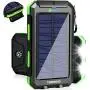 Solar Charger 20000mAh YOESOID Portable Solar Power Bank Outdoor Waterproof Camping External Backup Battery Pack with Dual USB Ports 2 LED Light Carabiner and Compass, Compatible Most Smart Phones Solar Charger 20000mAh YOESOID Portable Solar Power Bank Outdoor Waterproof Camping External Backup Battery Pack with Dual USB Ports 2 LED Light Carabiner and Compass, Compatible Most Smart Phones