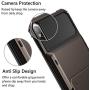 Vofolen Case for iPhone XS Max Case Wallet ID Slot Credit Card Holder Scratch Resistant Dual Layer Protective Bumper Rugged TPU Rubber Armor Hard Shell Case Cover for iPhone XS Max 10S Max (Gun Color)