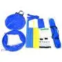 PawHut 4PC Obstacle Dog Agility Training Course Kit Backyard Competitive Equipment- Blue/Yellow