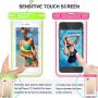 GLBSUNION Waterproof Phone Case, 4 Pack Universal Waterproof Pouch Dry Bag with Neck Strap Luminous Ornament for Water Games for iPhone 11 Pro XS XR MAX 8 7 Plus Galaxy S10 S9 Edge Note Google Pixel