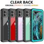 Huakay iPhone 11 Waterproof Case, Full Body 360° Protective Shockproof Dirtproof Sandproof IP68 Phone Case for iPhone 11 (6.1inch)(Blue/Clear)
