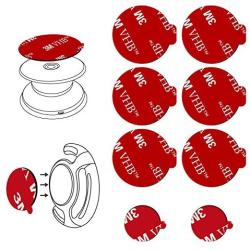 8pcs 3M Sticky Adhesive Replacement Parts for Socket Base, VOLPORT 1.38 Circle Double Sided Tape for Collapsible Grip Stands Back, 2pcs Pops VHB Sticker Pads for Cell Magnetic Phone Car Mount Holder