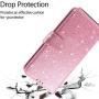 CHICASE Case for Galaxy A71 5G[NOT fit A71 5G UW/A71 4G],Flip Glitter Bling Cute Leather Wallet[Kickstand][Card Slots][Wrist Strap] Shockproof Protective Phone Cover for Samsung Galaxy A71 5G (Pink)