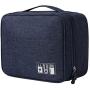 Portable Electronic Organizer Travel Accessories Cable Bag Universal Cord Storage Case Carrying for Charging Cable, Cell Phone, Power Bank,Mini Tablet(Blue)