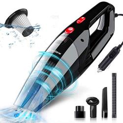 Audew Car Vacuum Cleaner, Portable Vacuum Cleaner for Car, 5500PA High Power Handheld Vacuum, Wet Dry Car Hand Vac DC 12V Corded Vacuum Cleaner