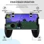 Wireless Gaming Keypad for Game Gamepad for Mobile Phone Game Controller Shooter Trigger Fire Button for for Free Fire-Transparent 1-,