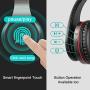 SLUB Bluetooth 5.0 Headphones Over Ear Wireless/Wired/TF Built in Mic 28H Play Time Hi-Fi Deep Bass HD Stereo Sports Active Noise Cancelling Foldable Headset Touch-Control for Cell Phone/PC