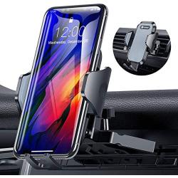 Ultra Stable Car Phone Mount, VICSEED NEWEST CD Slot & Air Vent Universal Cell Phone Holder for Car, Fit for iPhone SE 11 Pro Max Xs Xr X 9 8 7 Plus, Galaxy Note 10 S20 S20+ S10+ S10 S9 Google LG Etc.