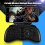 Pangding Bluetooth Controller Gamepad, Portable Mini Wireless Game Handle Remote Gamepad Compatible with iOS Android Windows(Black)