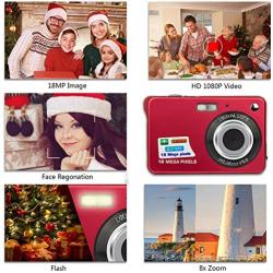 HD Mini Digital Cameras for Kids Teens Beginners,Point and Shoot Digital Video Cameras-Travel,Camping,Gift