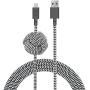 Native Union Night Cable - 10ft Ultra-Strong Reinforced [Apple MFi Certified] Durable Lightning to USB Charging Cable with Weighted Knot for iPhone/iPad (Zebra)