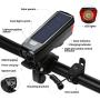 USB Rechargeable Bike Front Light, Solar Powered, and Bell Horn, All in one design, 350 Lumens Bicycle Headlight LED. Waterproof, USB Output Charge your Mobile, Road Cycling Safety Commuter Flashlight
