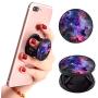 Multi-Functional Galaxy Pattern Cell Phone Finger Foldable Expanding Stand Holder Kickstand Hand Grip Car Mount Hooks Widely Compatible with Almost All Phones/Cases
