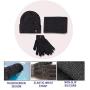 Winter Warm Clothing Set - Beanie Hat, Scarf and Touch Screen Gloves [3in1 Set]