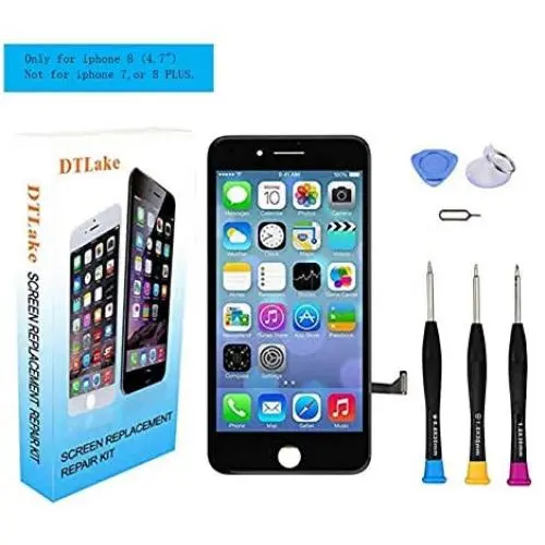 Premium Screen Replacement, Compatible with iPhone 8 4.7 inch LCD Replacement Screen with 3D Touch Screen Digitizer Fram Assembly Full Set + Free Tools(Black) Premium Screen Replacement, Compatible with iPhone 8 4.7 inch LCD Replacement Screen with 3D Touch Screen Digitizer Fram Assembly Full Set + Free Tools(Black)