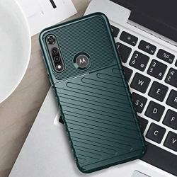 Sucnakp Moto G Fast Case Motorola G Fast Case with Screen Protector Shock Absorption Anti Scratch Heavy Duty Durable Drop Protection Cell Phone Cover for Motorola Moto G Fast（LT Dark Green）