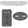 Huntkey 2-Outlet Wall Mount Cradle with Dual 2.1 AMP USB Charging Ports, SMD407