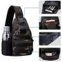 Tactical Military Chest Sling Bag Water Resistant MOLLE Shoulder Backpack Mens One Strap Daypack with Water Bottle Holder
