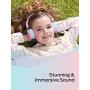iClever Kids Headphones for Girls - Wired Headphones for Kids with MIC, Adjustable Headband, Foldable, Volume Control - Childrens Headphones on Ear for iPad Tablet Kindle Airplane School, Pink