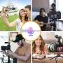 Smartphone Microphone, Camera Microphone with Aluminum Body, Video Microphone with Real-time Monitoring, Furry Windscreen, for Canon, Sony, Nikon, DSLR Camera/DV (Not for Canon T5i,T6)